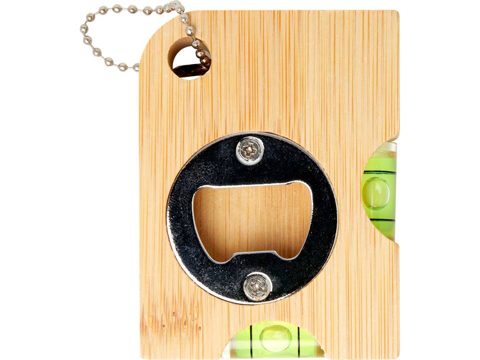 Levo bamboo bottle opener with level 3