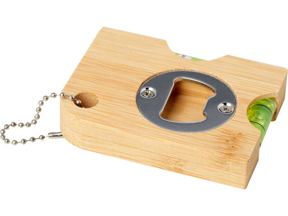 Levo bamboo bottle opener with level 4