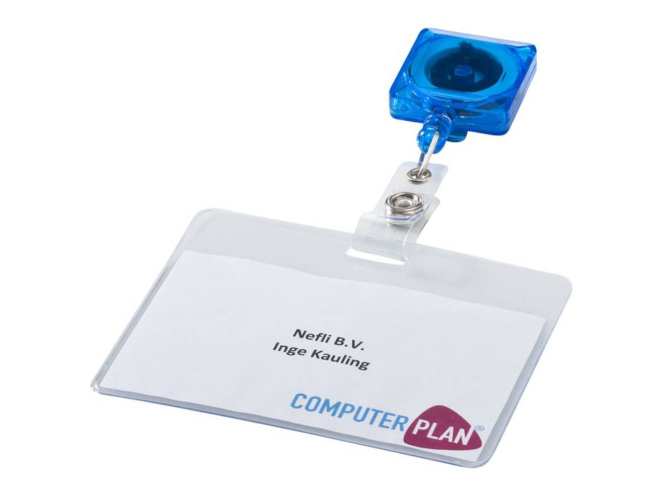 Square roller clip with keyring