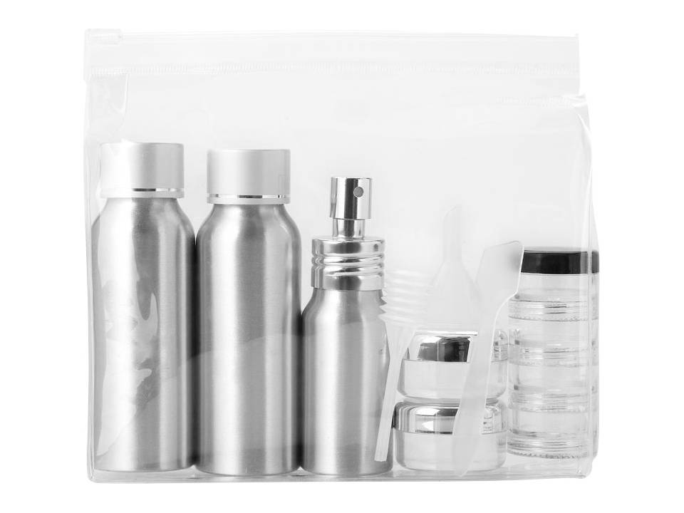 Frankfurt airline approved alu travel bottle set 2