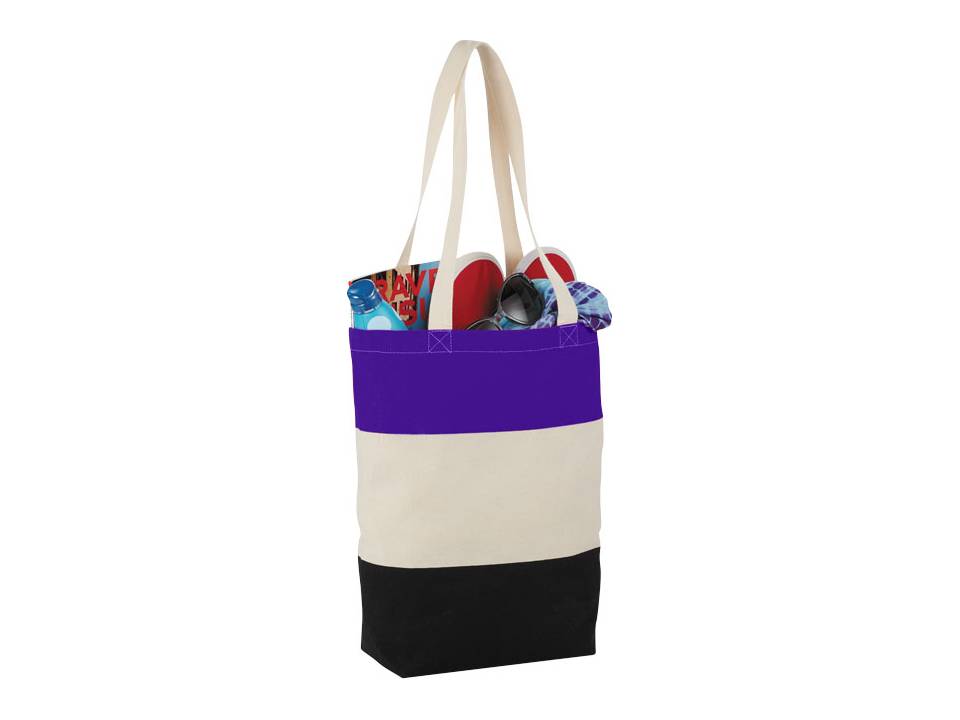 Cotton Colour Block Tote 13