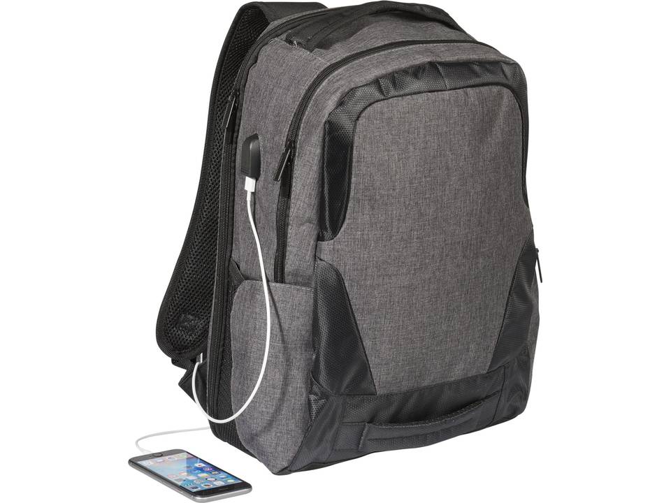 Overland 17" TSA laptop backpack w/ USB port 4