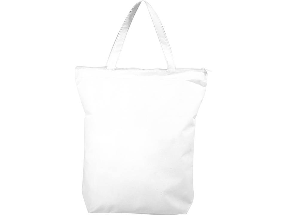 Privy zippered short handle non-woven tote bag 9