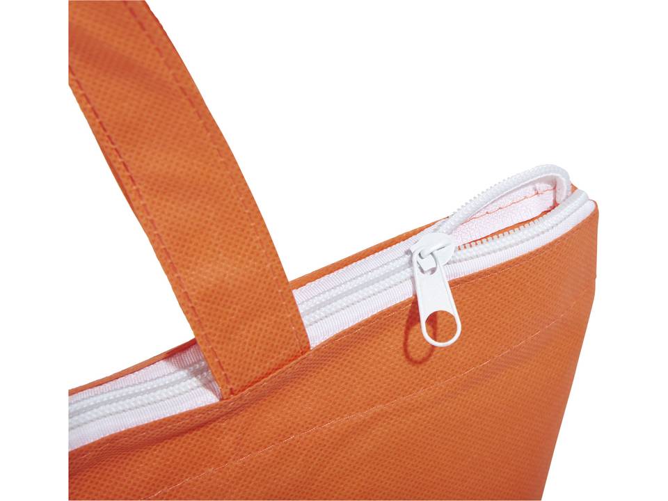 Privy zippered short handle non-woven tote bag 20