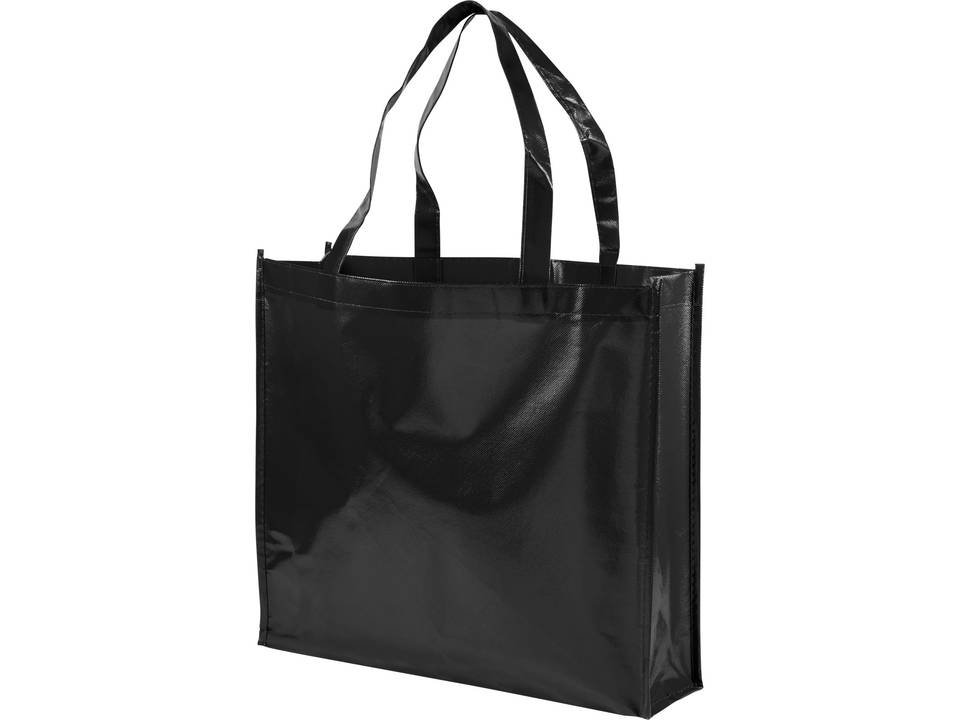 Shiny laminated non-woven shopping tote bag
