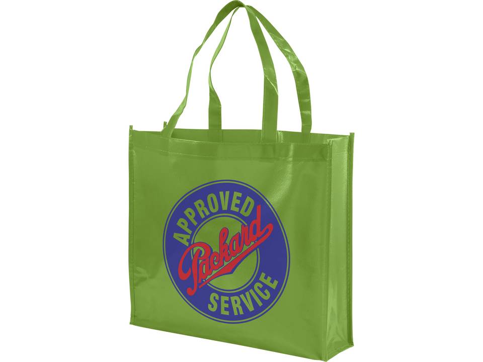 Shiny laminated non-woven shopping tote bag 10