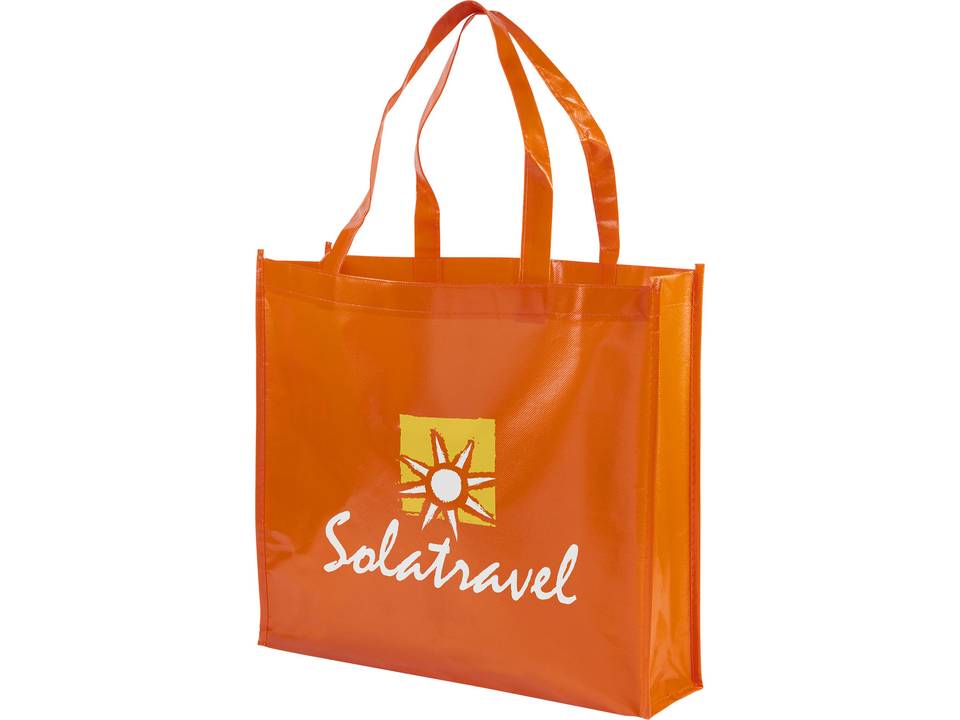 Shiny laminated non-woven shopping tote bag 14