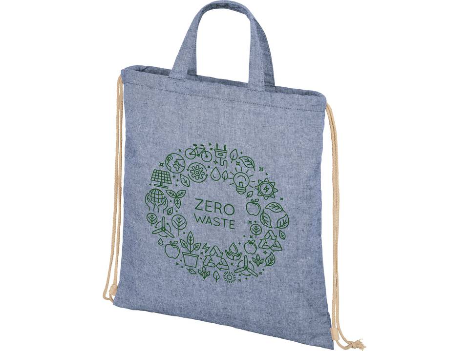 Pheebs 210 g/m² recycled cotton drawstring backpack 10