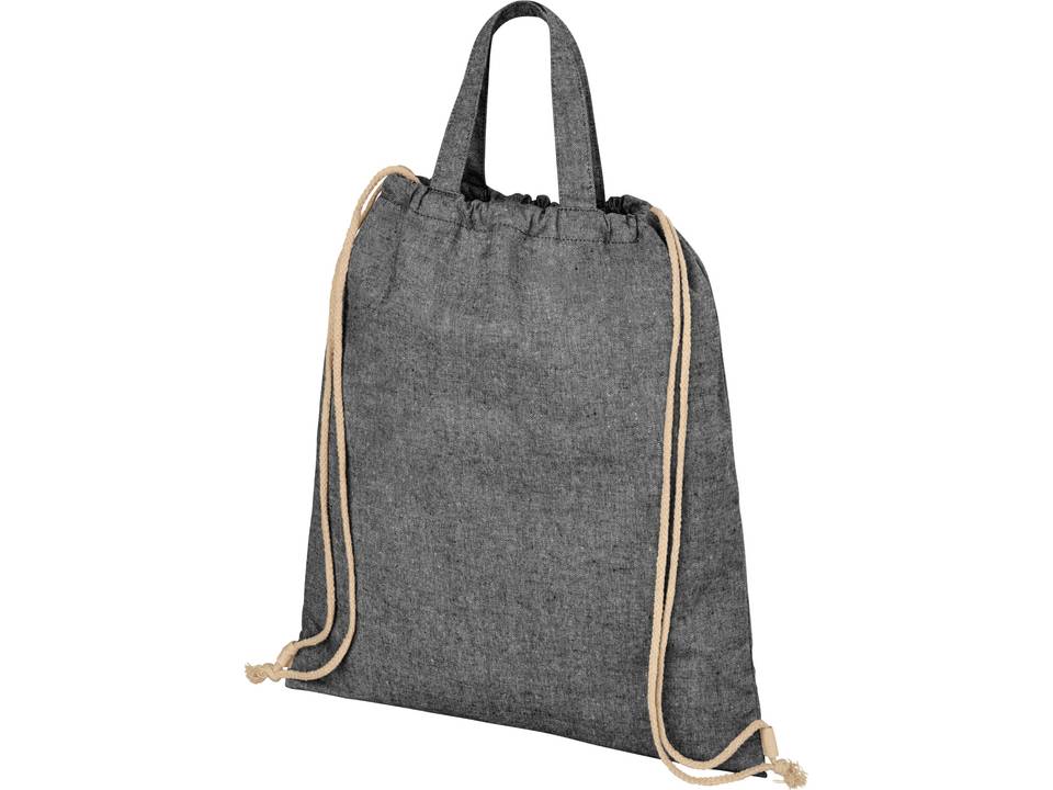 Pheebs 210 g/m² recycled cotton drawstring backpack 16