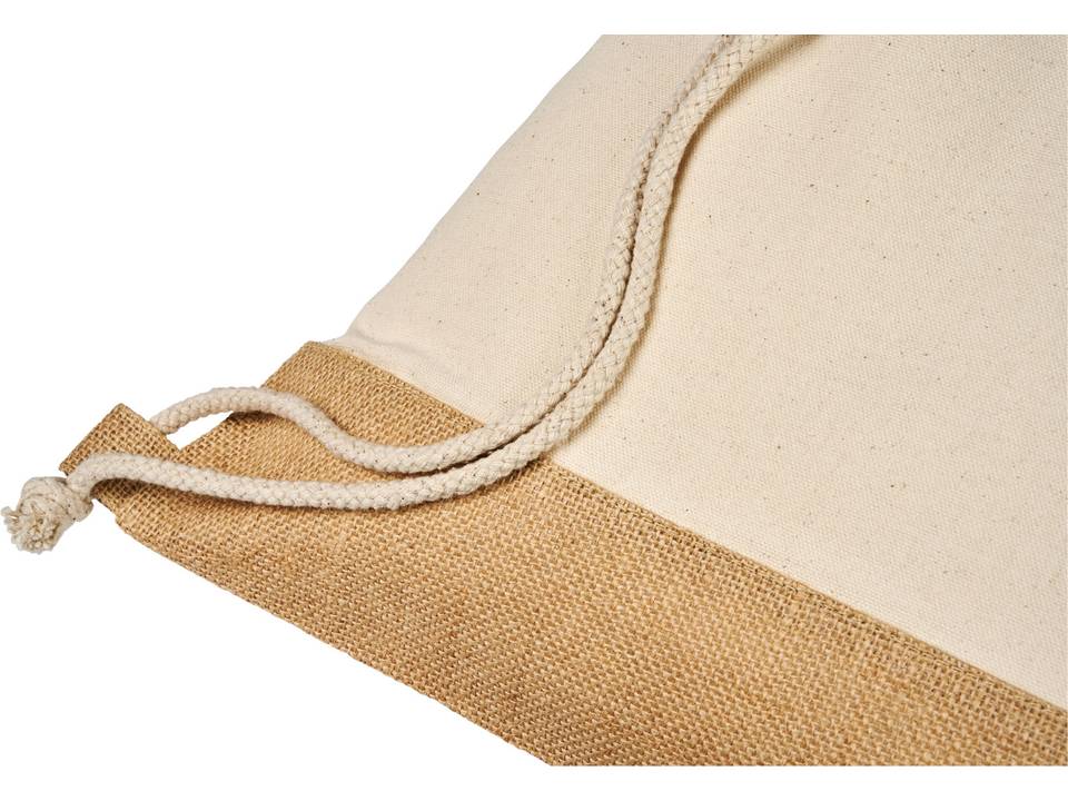 Delhi cotton jute drawstring backpack 4