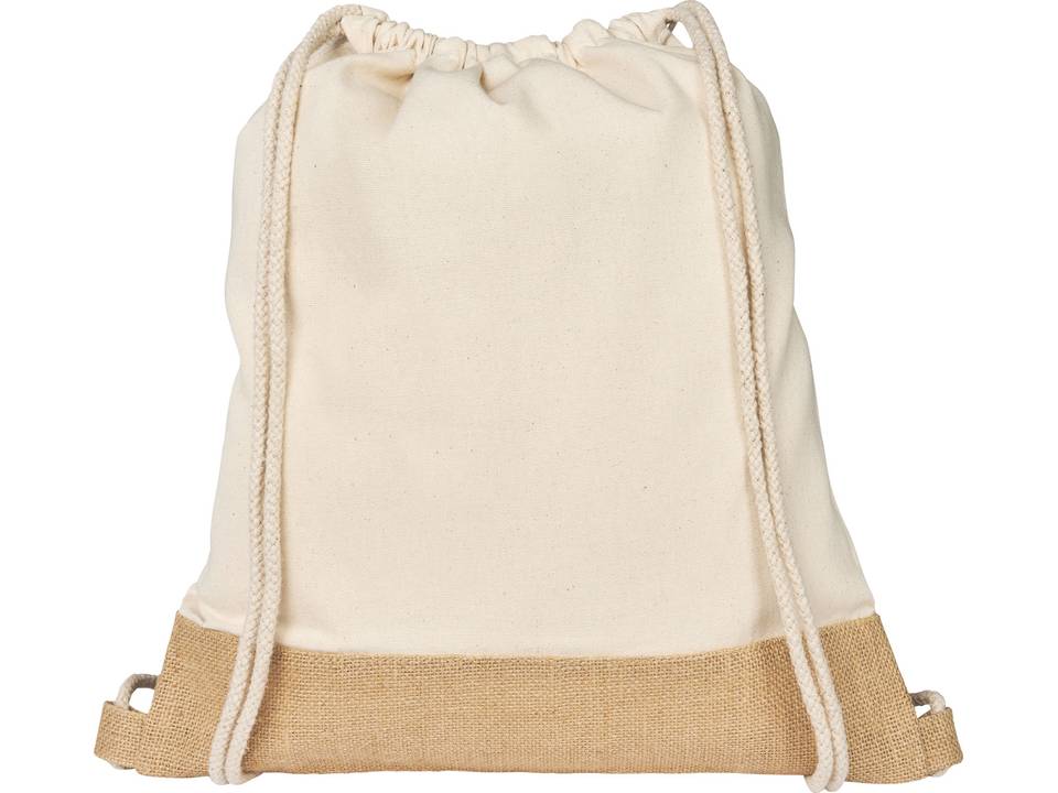 Delhi cotton jute drawstring backpack 3