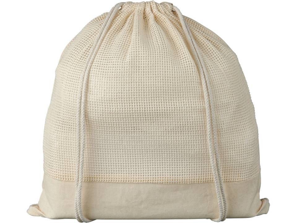 Maine mesh cotton drawstring backpack 4