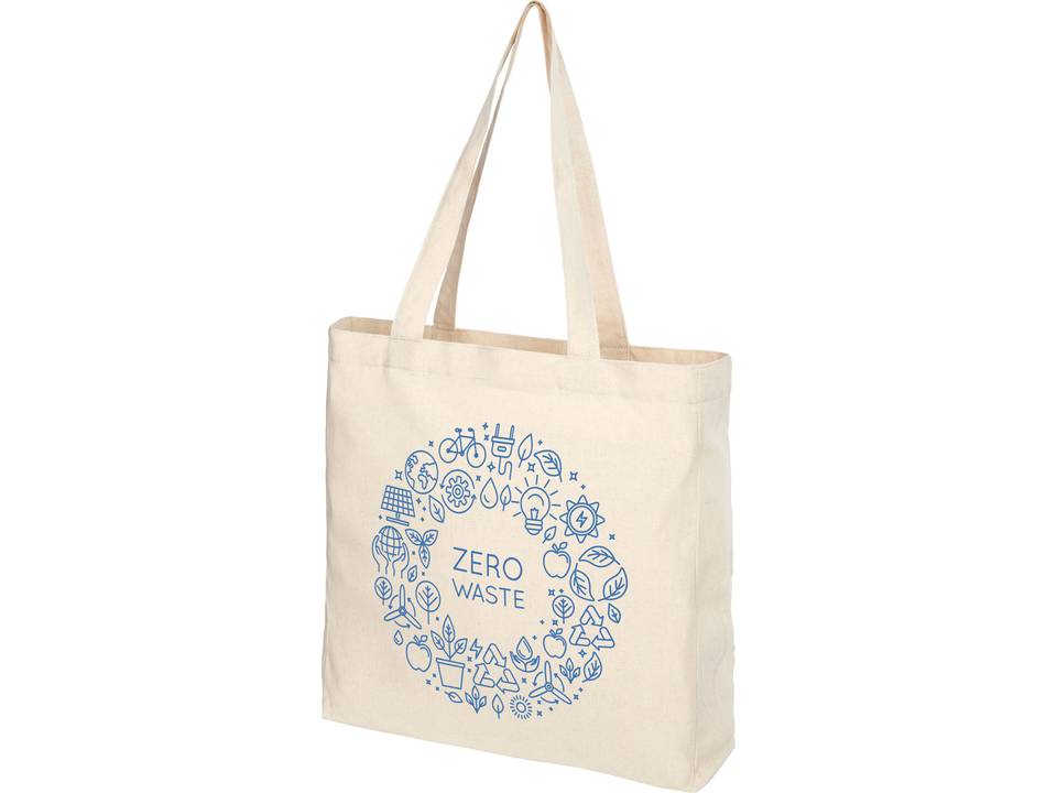 Pheebs 210 g/m2 recycled cotton gusset tote bag 6