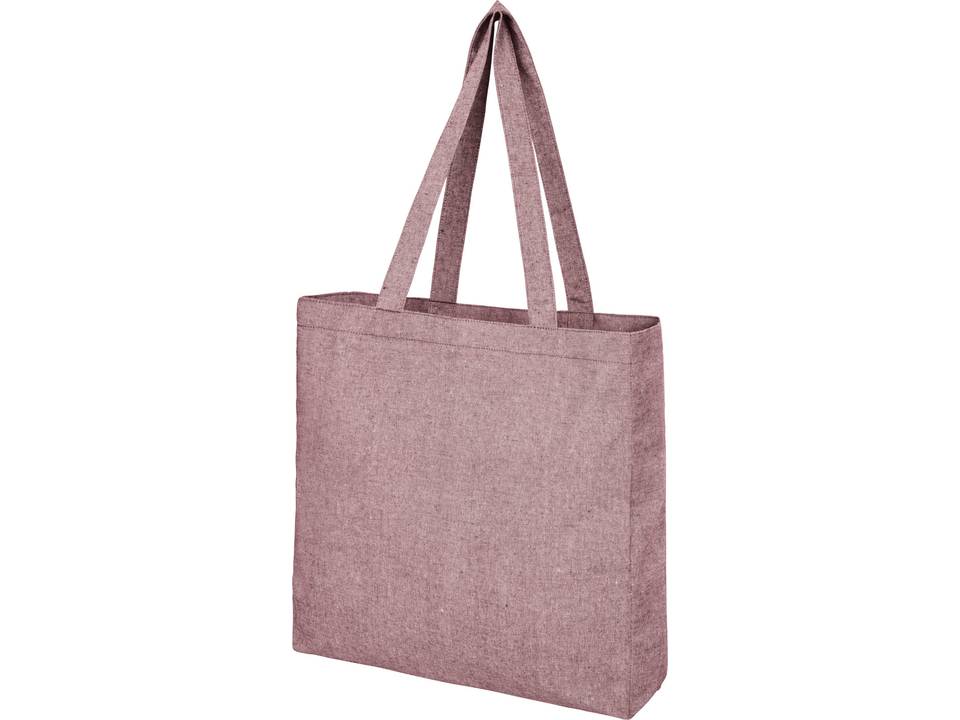 Pheebs 210 g/m2 recycled cotton gusset tote bag 8