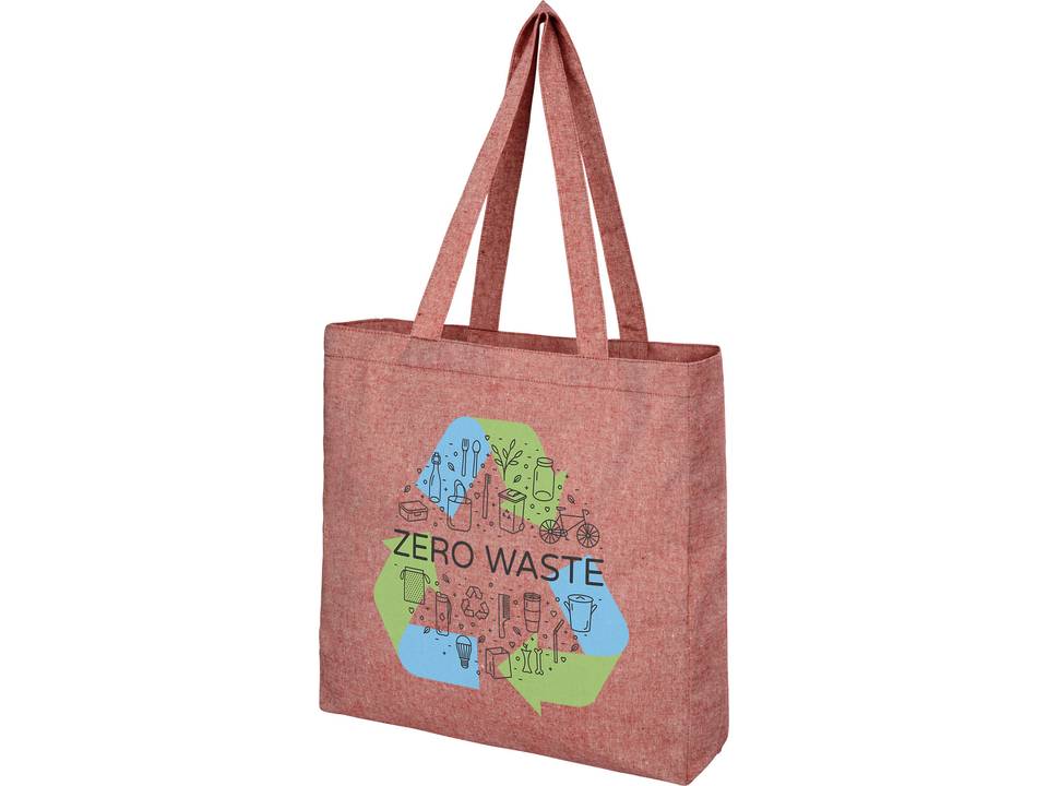 Pheebs 210 g/m2 recycled cotton gusset tote bag 18