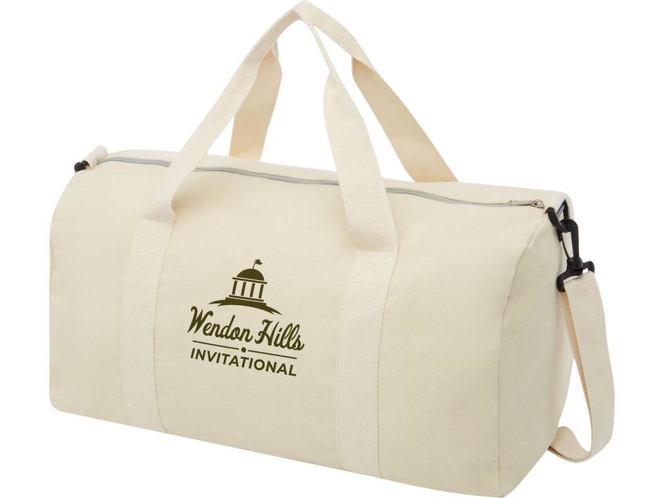 Pheebs 210 g/m² recycled cotton and polyester duffel bag 2