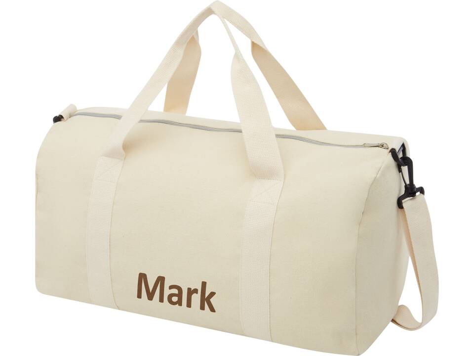 Pheebs 210 g/m² recycled cotton and polyester duffel bag 3