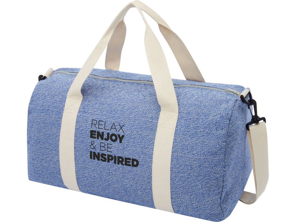 Pheebs 210 g/m² recycled cotton and polyester duffel bag 6