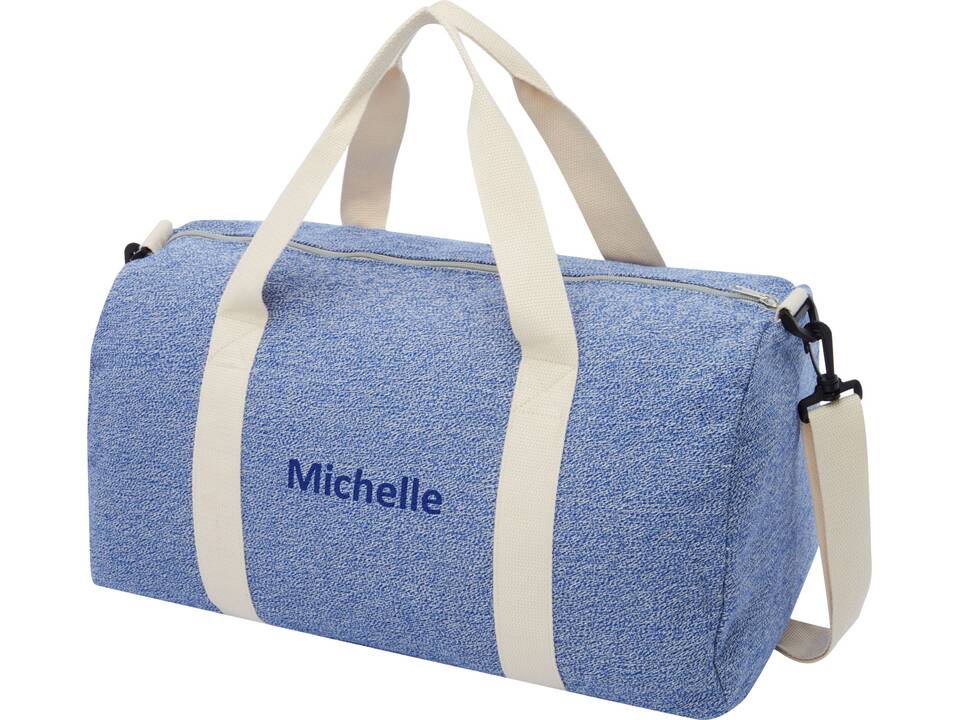 Pheebs 210 g/m² recycled cotton and polyester duffel bag 7