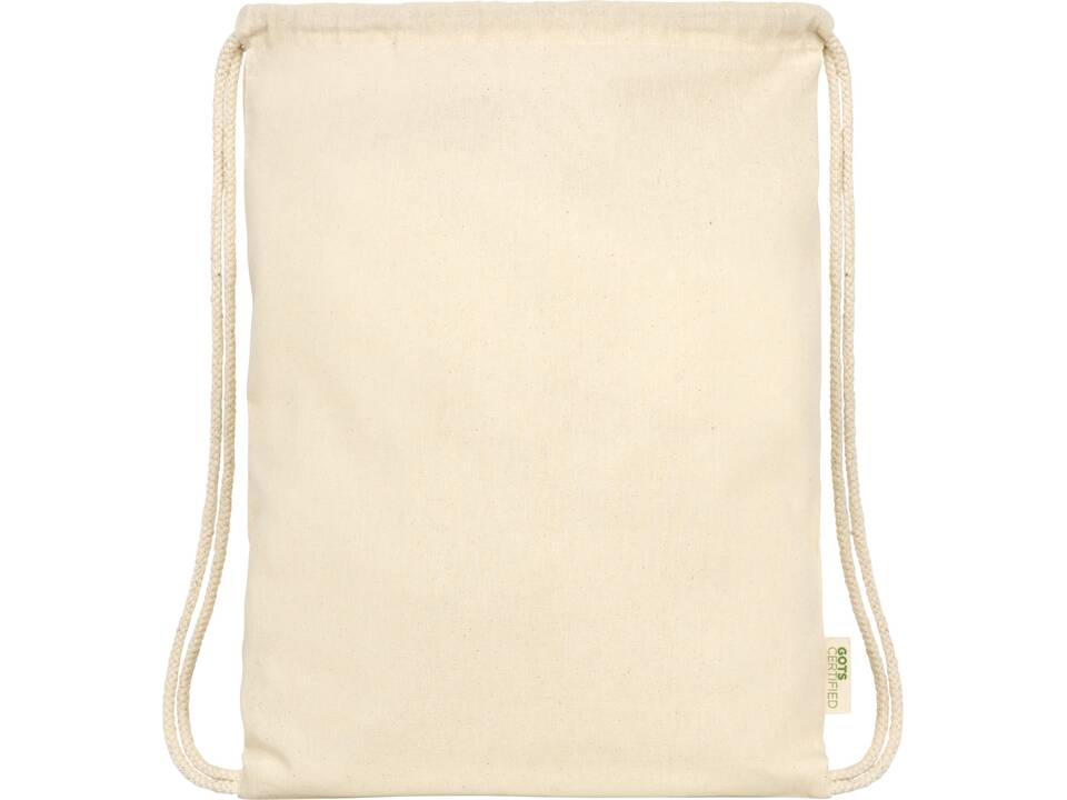 Orissa 140 g/m² GOTS organic cotton drawstring backpack 7
