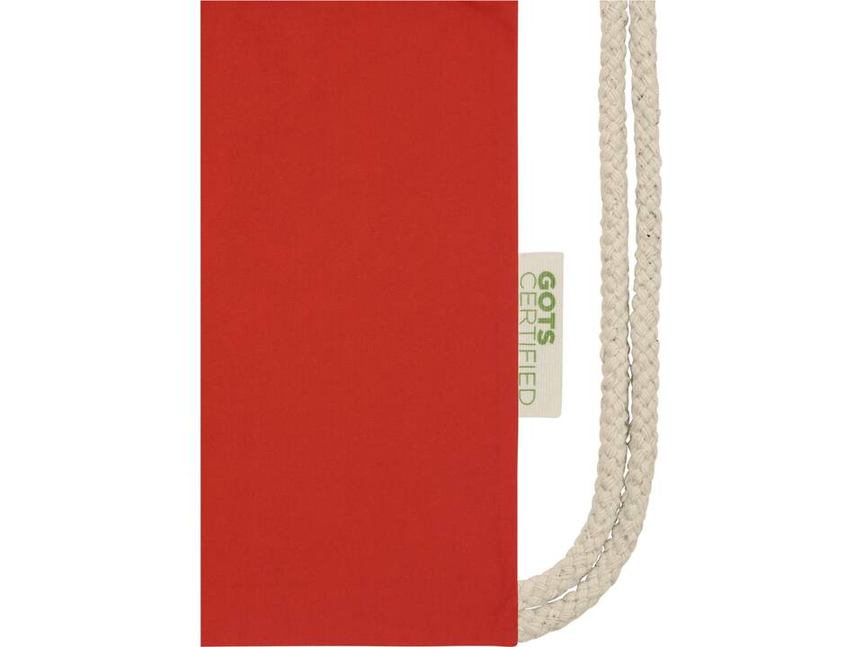 Orissa 140 g/m² GOTS organic cotton drawstring backpack 13