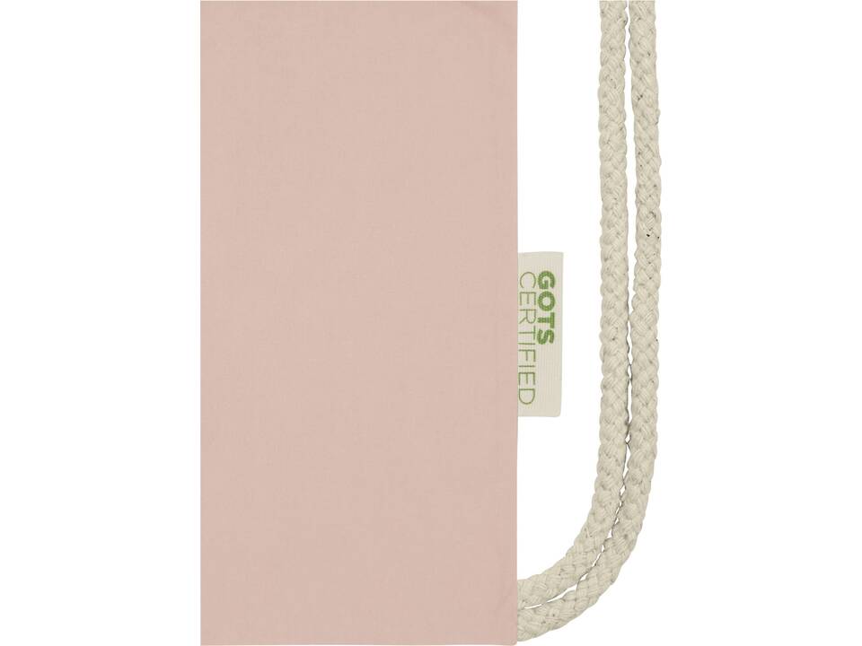 Orissa 140 g/m² GOTS organic cotton drawstring backpack 33