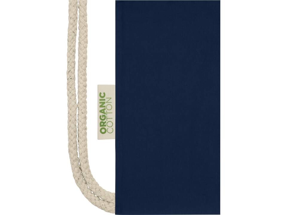Orissa 140 g/m² GOTS organic cotton drawstring backpack 24
