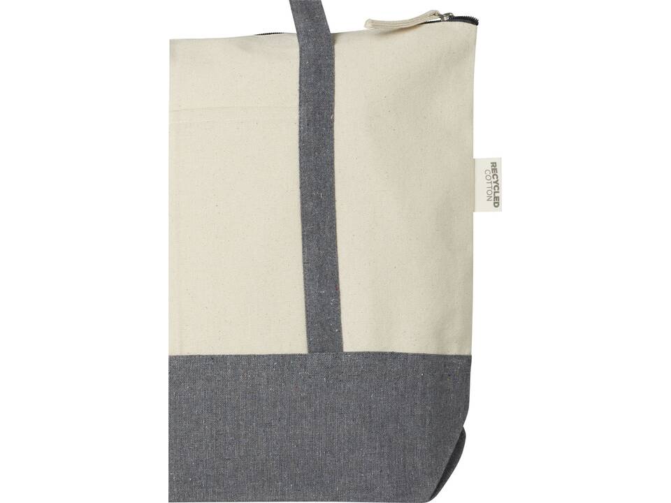 Repose 320 g/m² recycled cotton zippered tote bag 10L 6