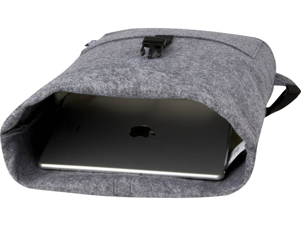 Felta GRS recycled felt roll-top bike bag 13L 5