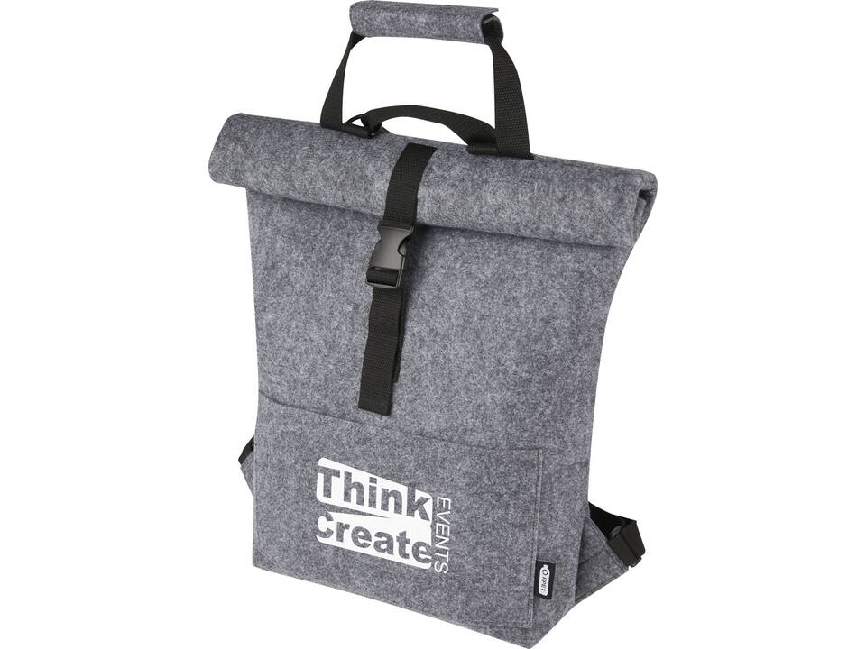 Felta GRS recycled felt roll-top bike bag 13L 1