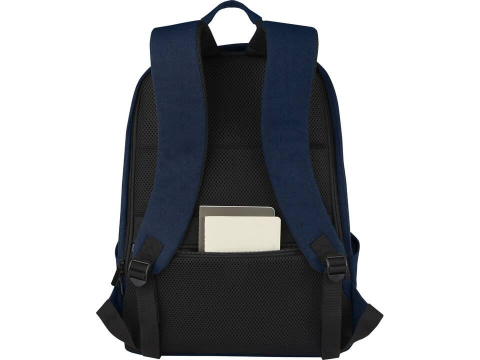 Joey 15.6" GRS recycled canvas anti-theft laptop backpack 18L 5