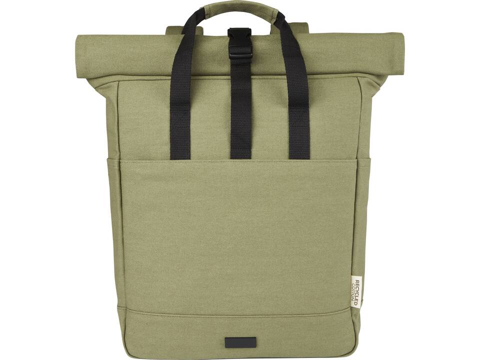 Joey 15” GRS recycled canvas rolltop laptop backpack 15L 8