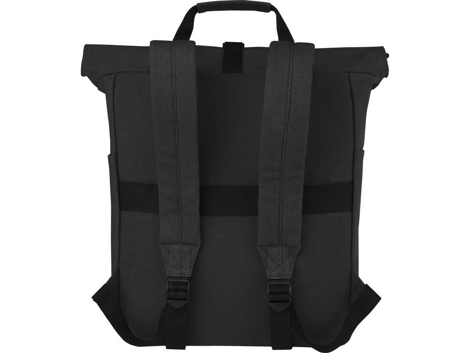 Joey 15” GRS recycled canvas rolltop laptop backpack 15L 23