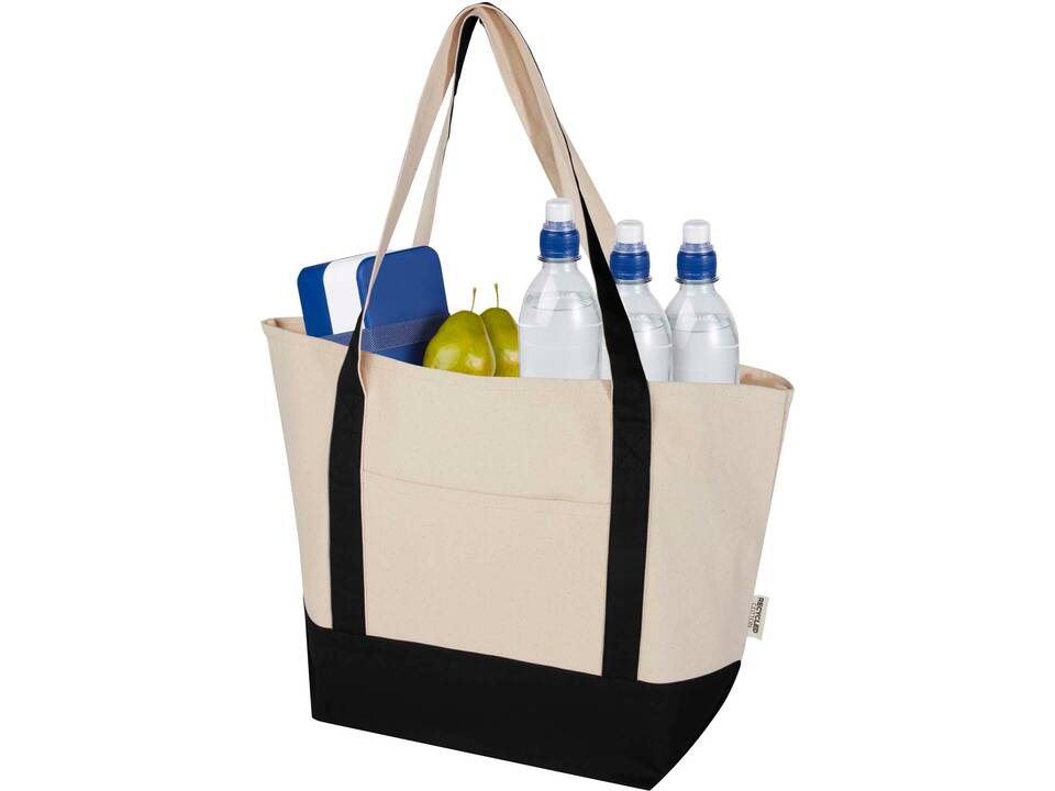 Sam 320 g/m² GRS recycled cotton tote bag 18