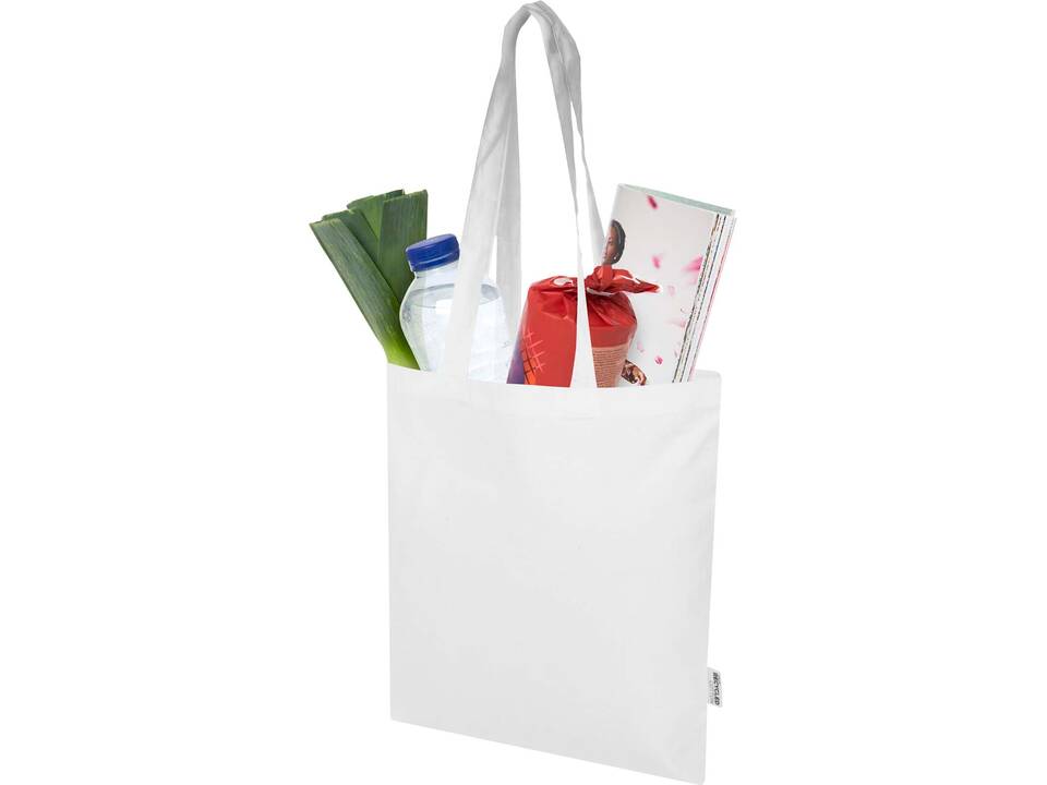 Madras Blend 140 g/m² GRS recycled cotton tote bag 7L 3