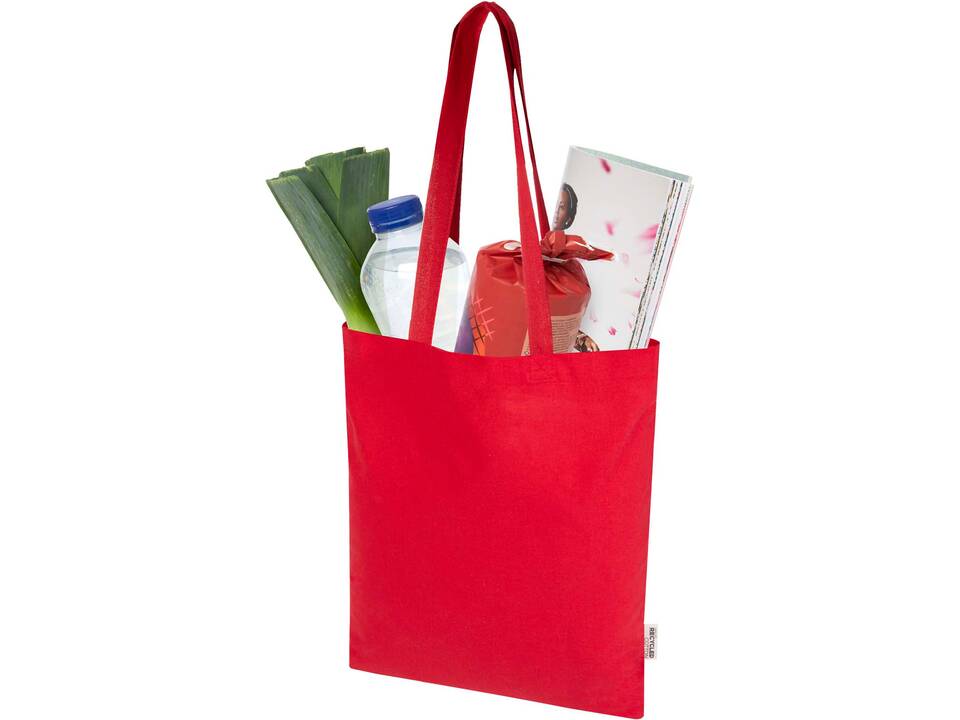 Madras Blend 140 g/m² GRS recycled cotton tote bag 7L 8