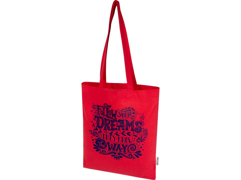 Madras Blend 140 g/m² GRS recycled cotton tote bag 7L 6