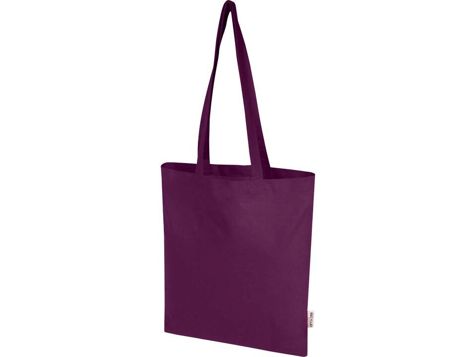 Madras Blend 140 g/m² GRS recycled cotton tote bag 7L 10