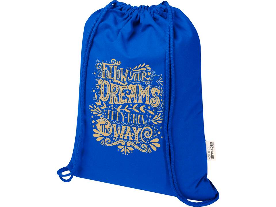 Oregon Blend 140 g/m² GRS recycled drawstring bag 5L 11