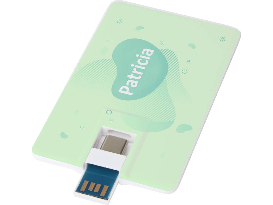 Duo slim 64GB USB drive with Type-C and USB-A 3.0 2