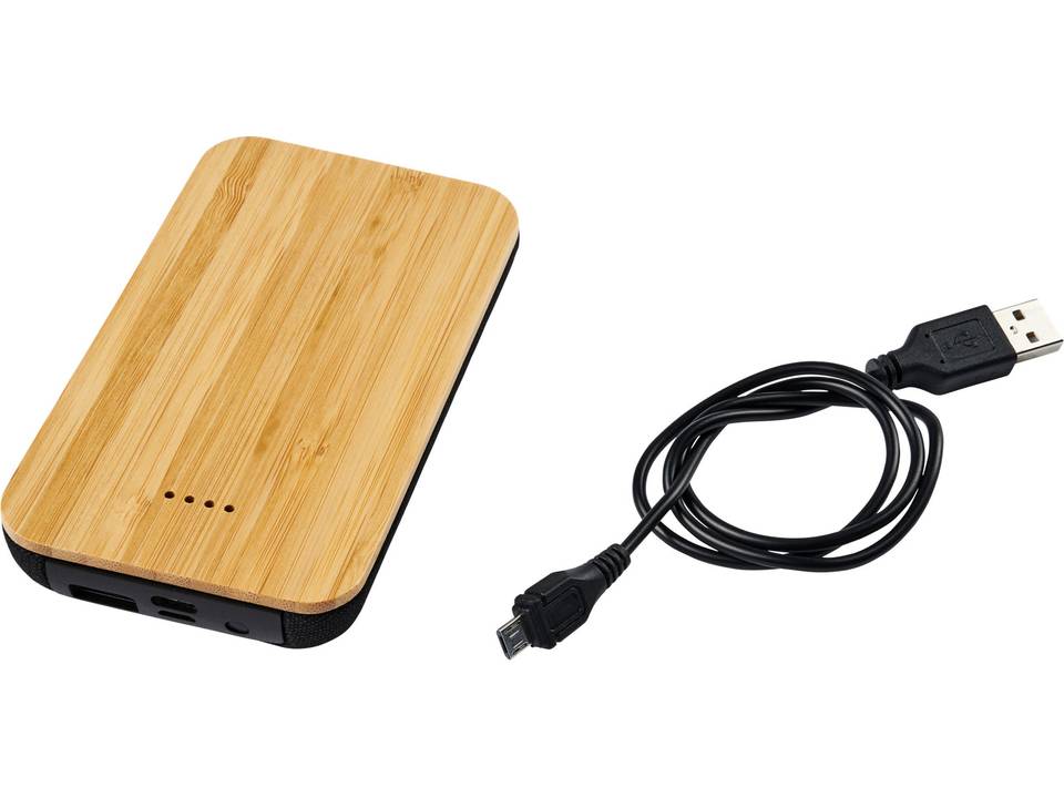 Future bamboo/fabric 6000 mAh wireless power bank 7