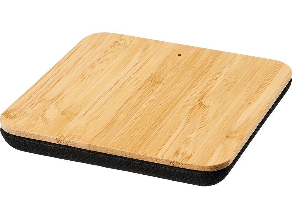 Leaf bamboo and fabric wireless charging pad 7