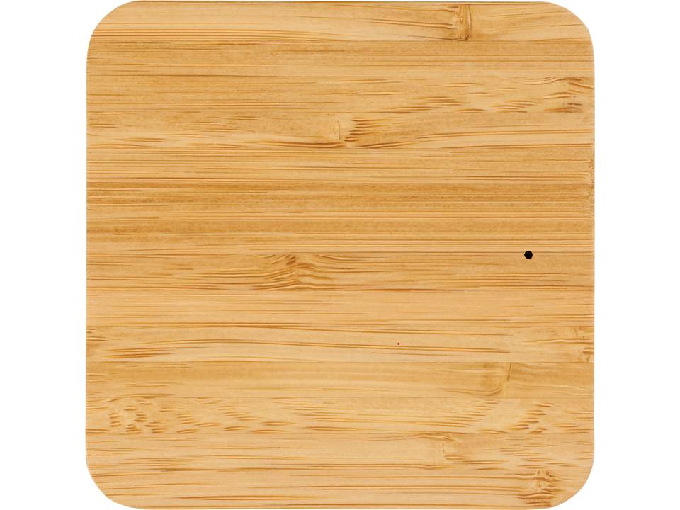 Leaf bamboo and fabric wireless charging pad 4