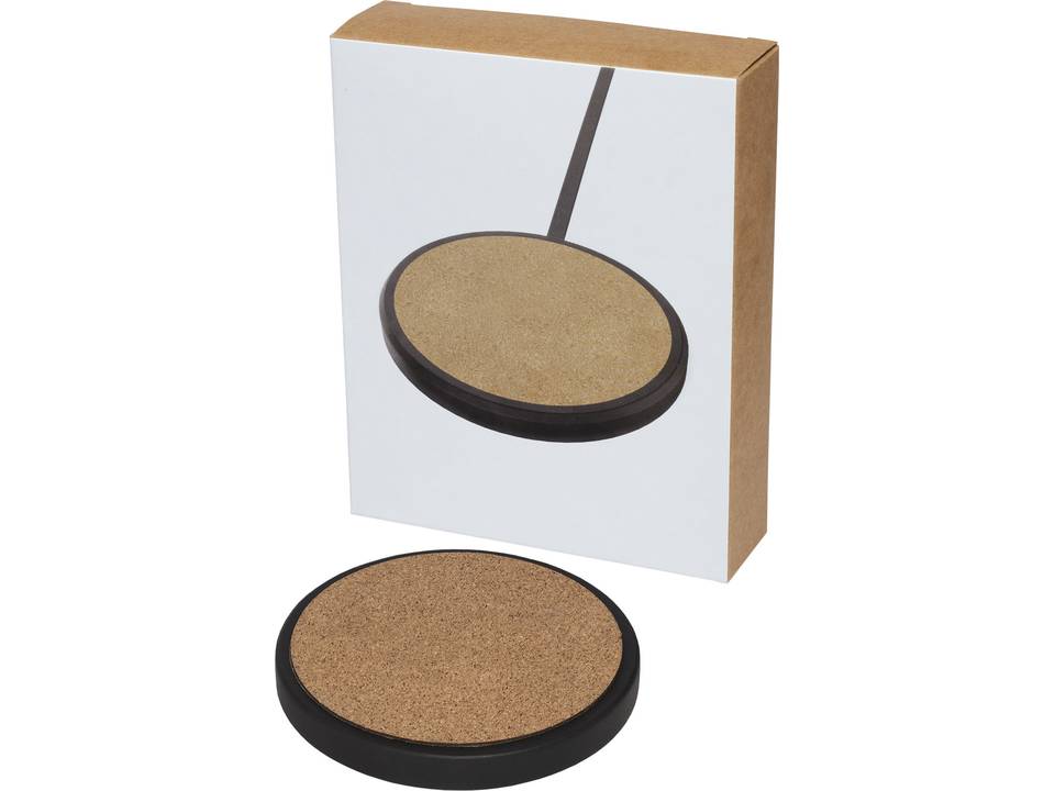 Kivi 10W limestone/cork wireless charging pad 6