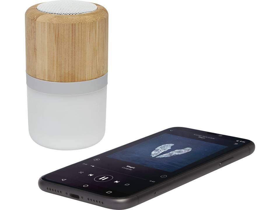 Aurea bamboo Bluetooth® speaker with light 7