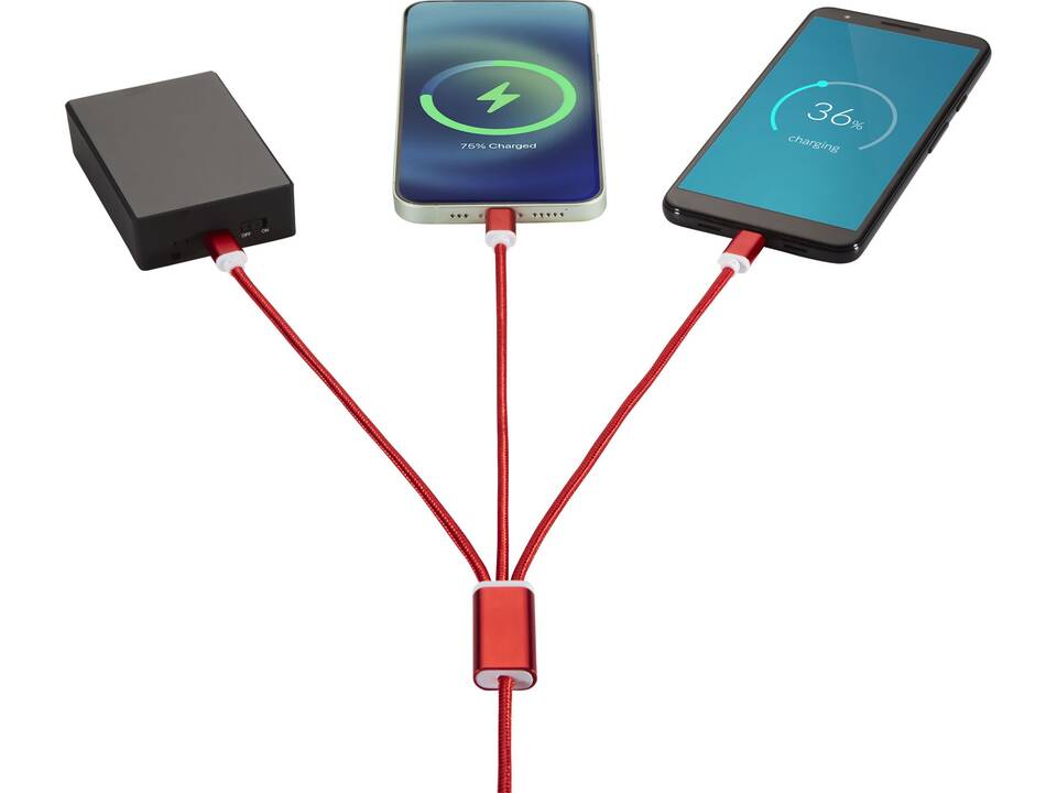 Versatile 3-in-1 charging cable with dual input 4