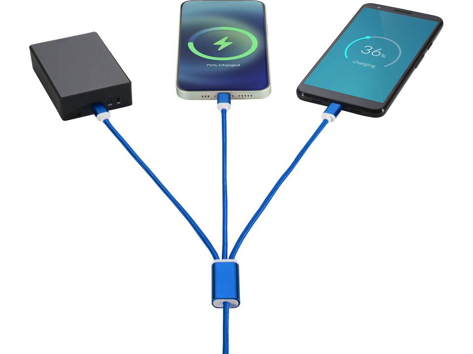 Versatile 3-in-1 charging cable with dual input 9