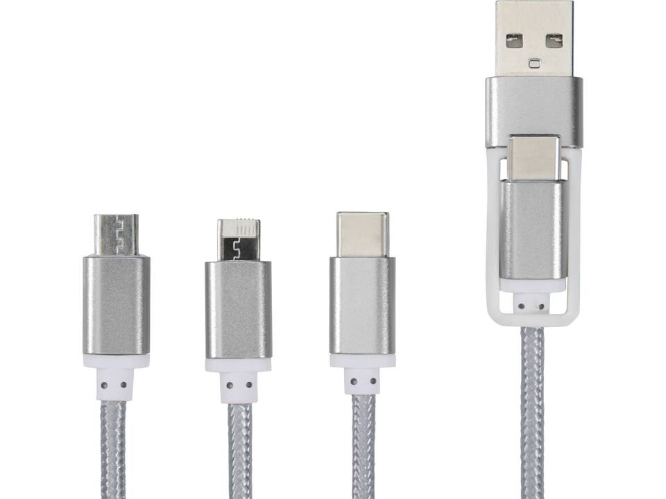 Versatile 3-in-1 charging cable with dual input 15