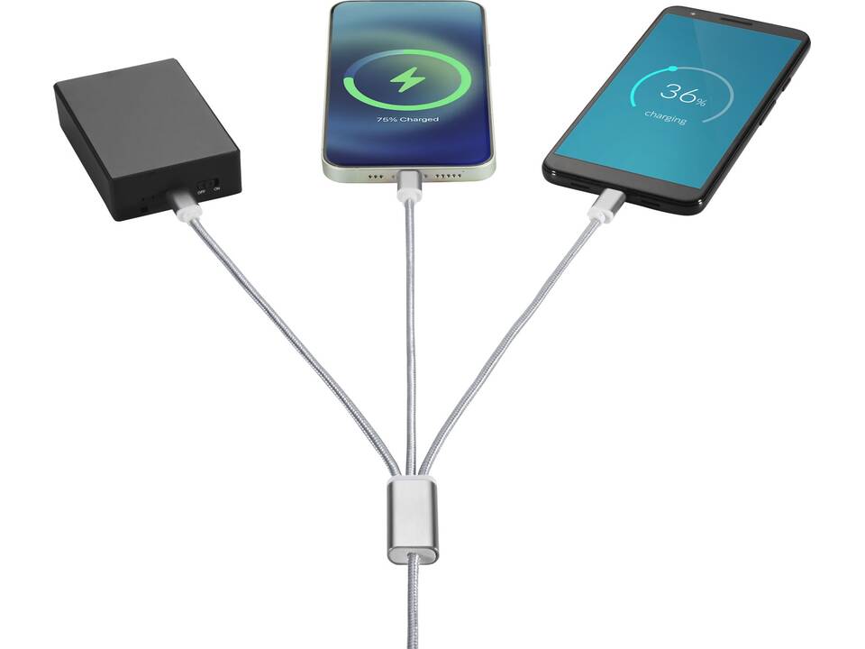 Versatile 3-in-1 charging cable with dual input 14