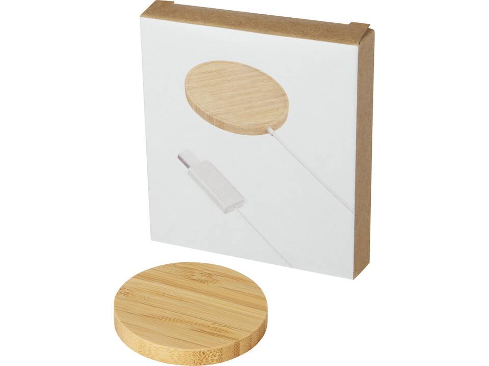 Atra 10W bamboo magnetic wireless charging pad 6